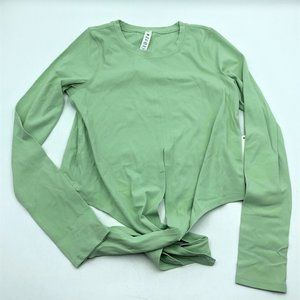 New with Blemishes Women's Time to Restore Long Sleeve Nulu in Green LW3FUTS
